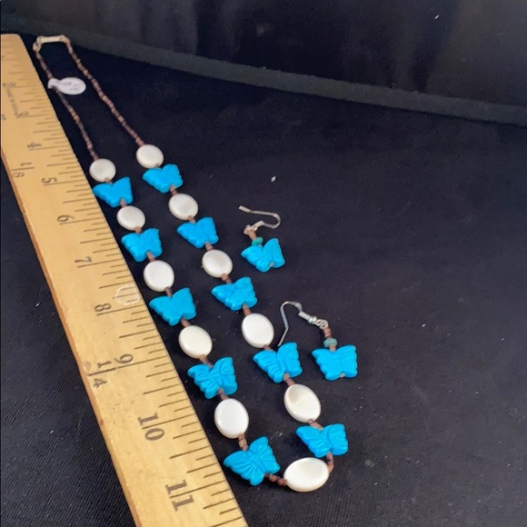 Santa Domingo butterfly Necklace and earrings - Picture 4 of 5